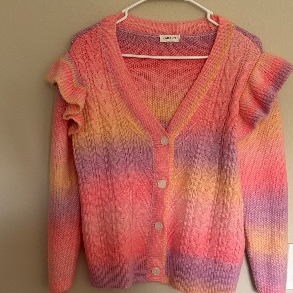 Pink and Purple Women's Sweater
